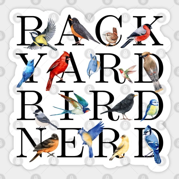 Back Yard Bird Nerd Sticker by Uncle Chris Designs